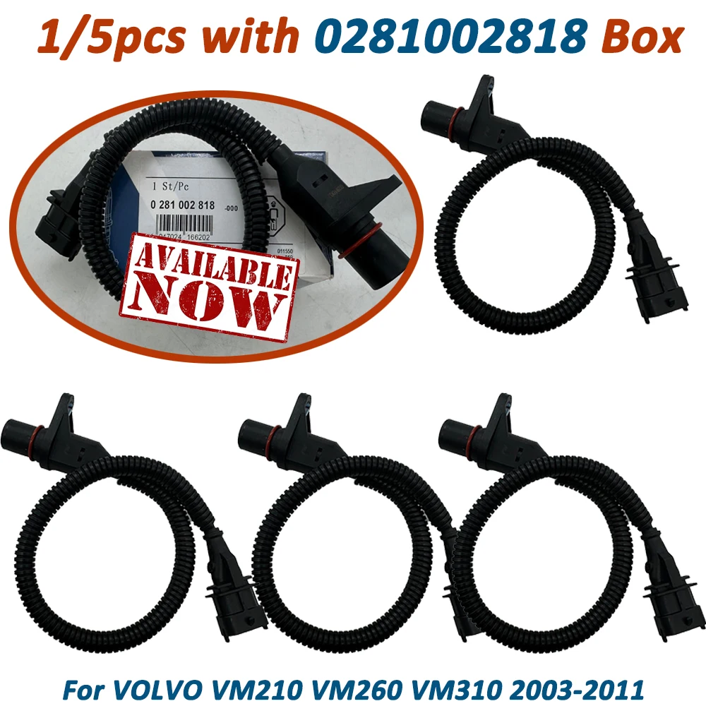 1/5Pcs High Quality Crankshaft Pulse Sensor For 2003-2011 VOLVO VM210 VM260 VM310 0281002818 281002818 961200670044
1/5Pcs High Quality Crankshaft Pulse Sensor For 2003-2011 VOLVO VM210 VM260 VM310 0281002818 281002818 961200670044