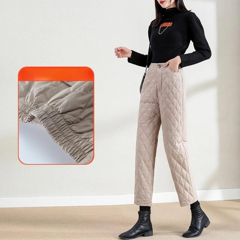 New Letter Patchwork Winter Harem Pantalones Windproof Warm High Waist Snow Sweatpants Street Fashion Women's Down Pants T464
New Letter Patchwork Winter Harem Pantalones Windproof Warm High Waist Snow Sweatpants Street Fashion Women's Down Pants T464