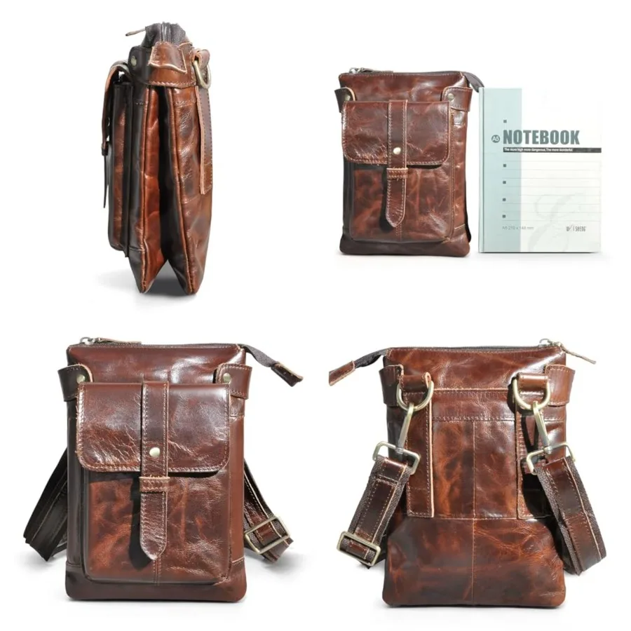 Le'aokuu Mens Genuine Leather Fanny Small Messenger Shoulder Satchel Waist Bag Pack 8711
Le'aokuu Mens Genuine Leather Fanny Small Messenger Shoulder Satchel Waist Bag Pack 8711