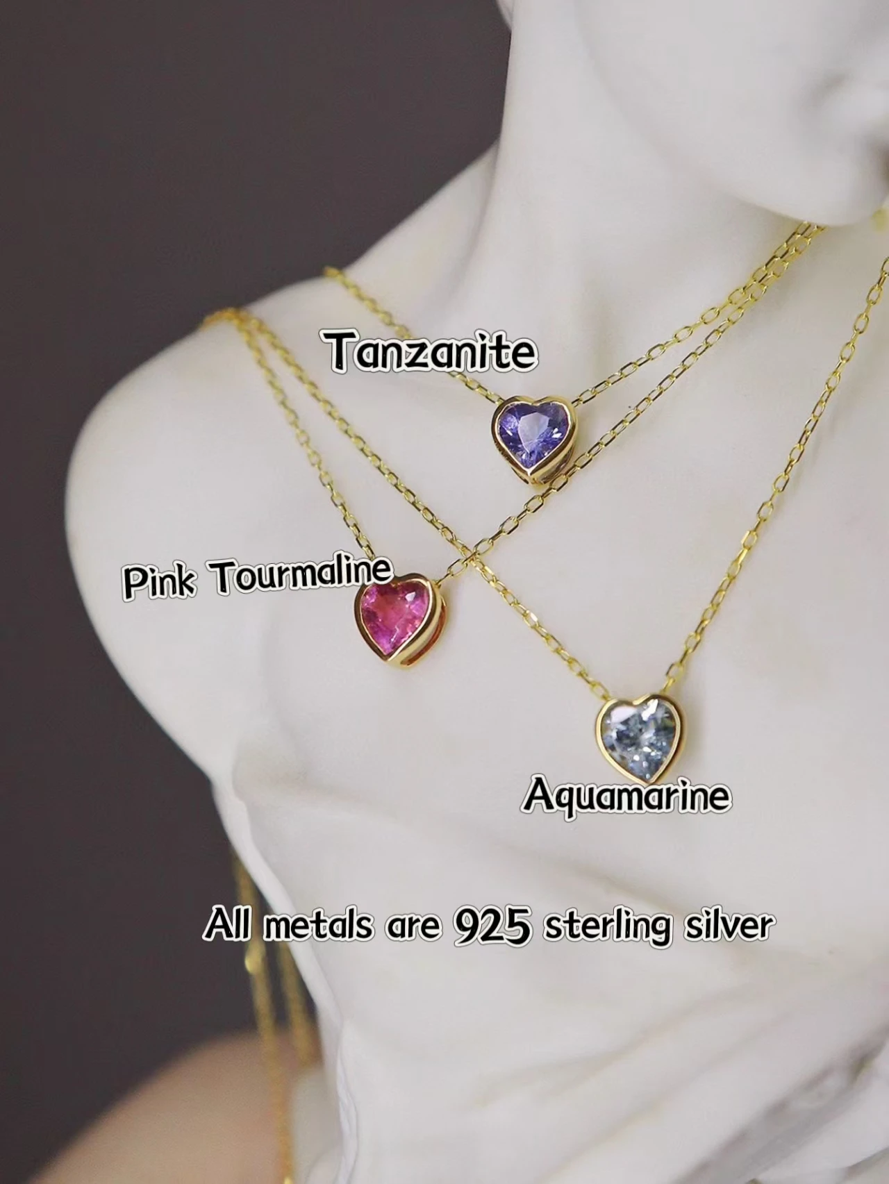 925 Sterling Silver Heart Shaped Gemstone Necklaces Tanzanite Aquamarine Pink Tourmaline Pendant Female Accessories Fine Jewelry
925 Sterling Silver Heart Shaped Gemstone Necklaces Tanzanite Aquamarine Pink Tourmaline Pendant Female Accessories Fine Jewelry