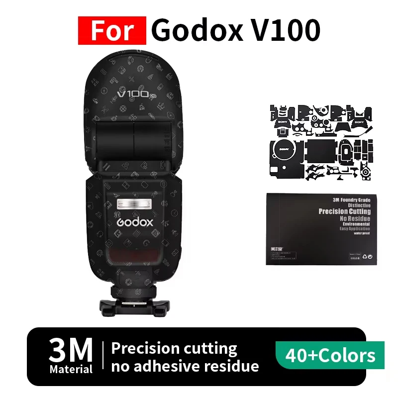 Mebont For Godox v100 Skin Godox V100 Flash Sticker Protective film full coverage protection no residue
Mebont For Godox v100 Skin Godox V100 Flash Sticker Protective film full coverage protection no residue