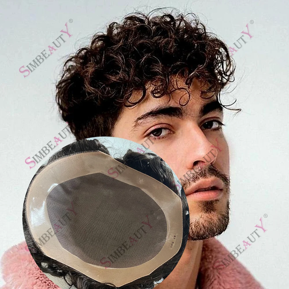 Natural Curly Black Human Hair Toupee 20mm/25mm/28mm Men Durable Fine Mono NPU Breathable Replacement Wig for Hair Loss Solution
Natural Curly Black Human Hair Toupee 20mm/25mm/28mm Men Durable Fine Mono NPU Breathable Replacement Wig for Hair Loss Solution
