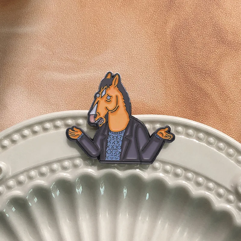 Creative Person horse's head Fun and quirky styling Enamel Pins Fashionable alternative clothing accessories Jewelry Gift
Creative Person horse's head Fun and quirky styling Enamel Pins Fashionable alternative clothing accessories Jewelry Gift