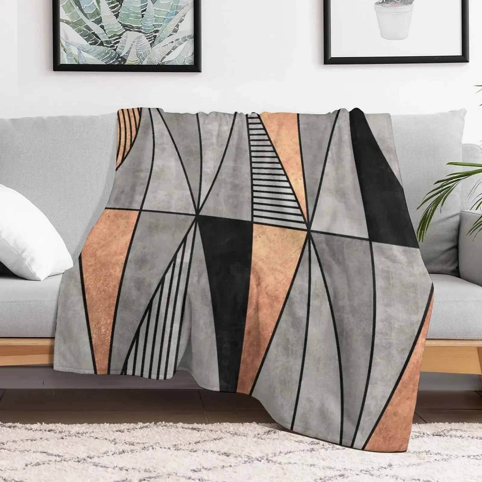 Concrete and Copper Triangles Throw Blanket Single Shaggy decorative Sofas Blankets
Concrete and Copper Triangles Throw Blanket Single Shaggy decorative Sofas Blankets