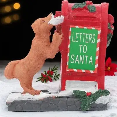 Festive Christmas Cake Topper Small Red Dog with Mailbox Ornament for Dessert Table Decor Xmas Holiday Party Window Shop Display
Festive Christmas Cake Topper Small Red Dog with Mailbox Ornament for Dessert Table Decor Xmas Holiday Party Window Shop Display