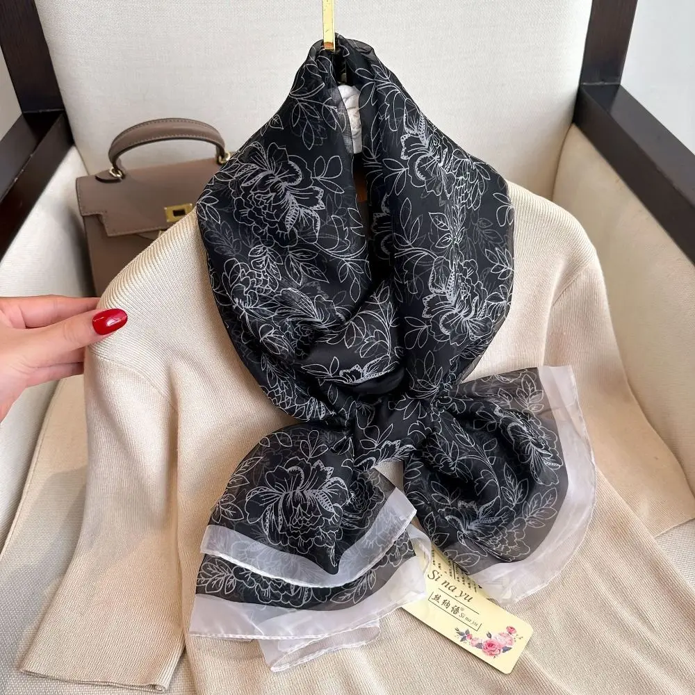 Long Korean Luxury Silk Scarf Luxury Elegant Thin Silk Scarf Lace Printing Women Hijab Shawls Female
Long Korean Luxury Silk Scarf Luxury Elegant Thin Silk Scarf Lace Printing Women Hijab Shawls Female