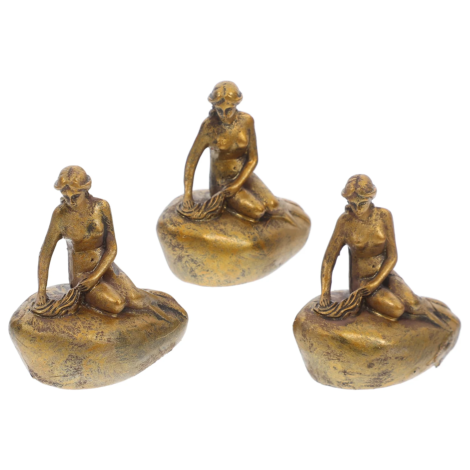 3 Pcs Mermaid Statue Gold Yoga Resin Decorations Mini Landscape Chinese Brass Exercise Sculpture Unique Artistic Design Lifelike
3 Pcs Mermaid Statue Gold Yoga Resin Decorations Mini Landscape Chinese Brass Exercise Sculpture Unique Artistic Design Lifelike