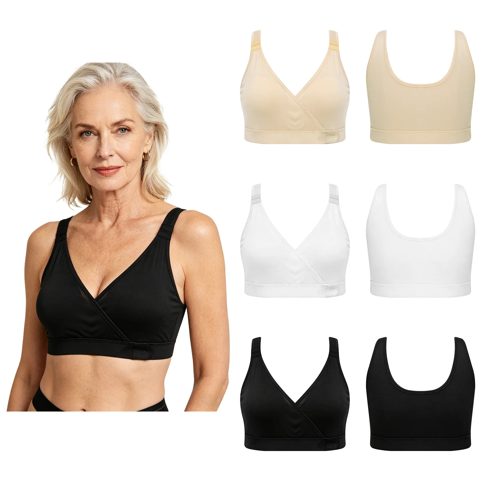 Women Special Needs Adaptive Bra Lingerie Front Closure No-wire Removable Pads Tank Top for Elderly Maternity Nursing Care
Women Special Needs Adaptive Bra Lingerie Front Closure No-wire Removable Pads Tank Top for Elderly Maternity Nursing Care