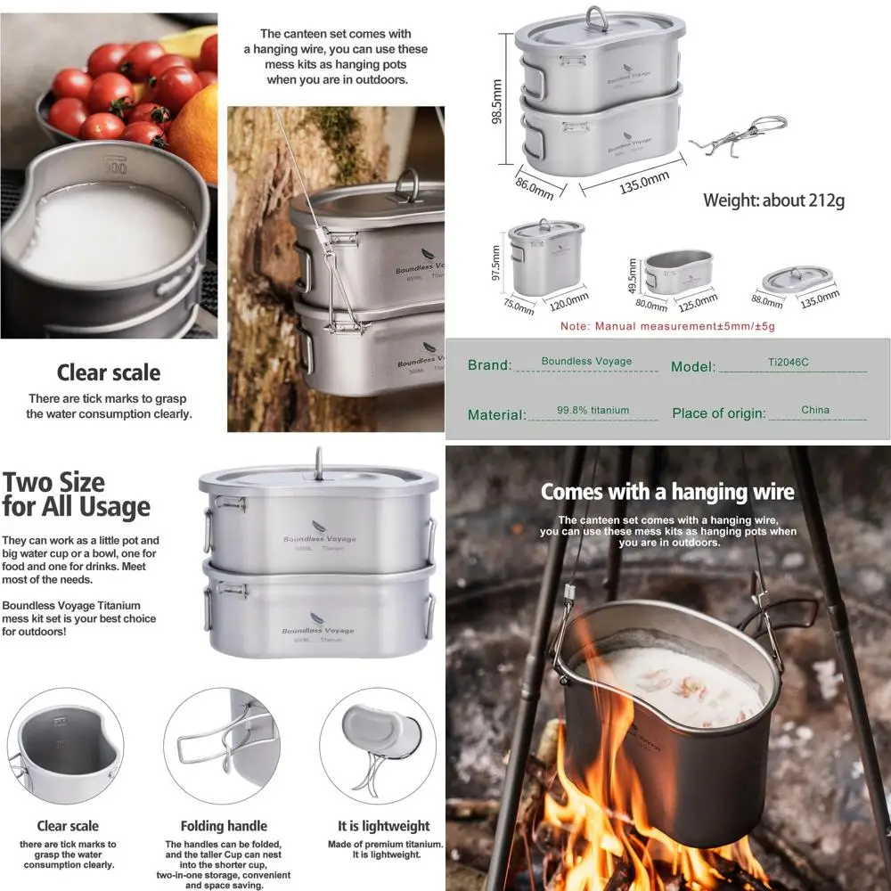 Титановый комплект для столовой с крышкой и складной ручкой, сверхлегкая портативная чаша, чашка, кружка для кемпинга, пешего туризма, рюкзака
Титановый комплект для столовой с крышкой и складной ручкой, сверхлегкая портативная чаша, чашка, кружка для кемпинга, пешего туризма, рюкзака