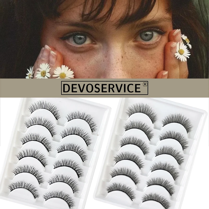 DEVOSERVICE Lashes 6 Pairs Natural Fluffy False Eyelashes Real 3D Mink Faux Eyelash Soft Thick Lashes Cruelty-Free EyeLash
DEVOSERVICE Lashes 6 Pairs Natural Fluffy False Eyelashes Real 3D Mink Faux Eyelash Soft Thick Lashes Cruelty-Free EyeLash