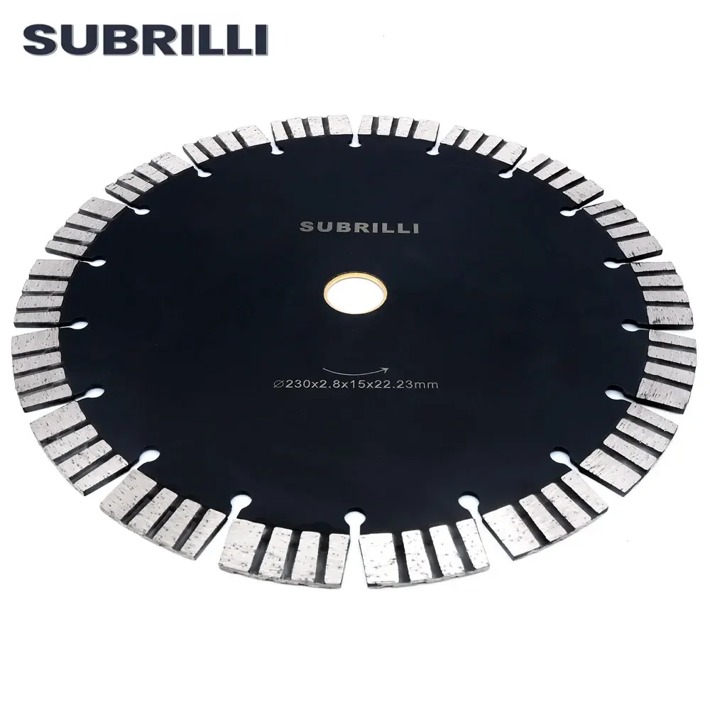 230mm 9inch Diamond Saw Blade Turbo Rim Segment Circular Cutting Disc Hot Pressed Diamond Blade For Dry Cutting Concrete Marble
230mm 9inch Diamond Saw Blade Turbo Rim Segment Circular Cutting Disc Hot Pressed Diamond Blade For Dry Cutting Concrete Marble