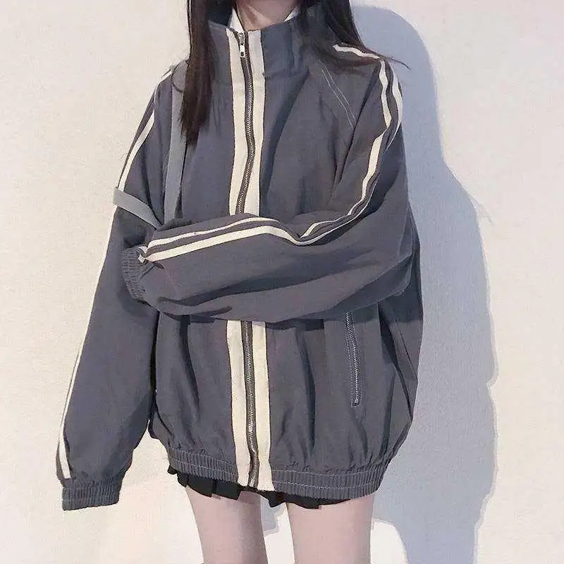 QWEEK Vintage Jacket Windbreaker Women Korean Fall Preppy Oversize Jackets Harajuku Zipper Coats Patchwork New Outerwears Casual
QWEEK Vintage Jacket Windbreaker Women Korean Fall Preppy Oversize Jackets Harajuku Zipper Coats Patchwork New Outerwears Casual