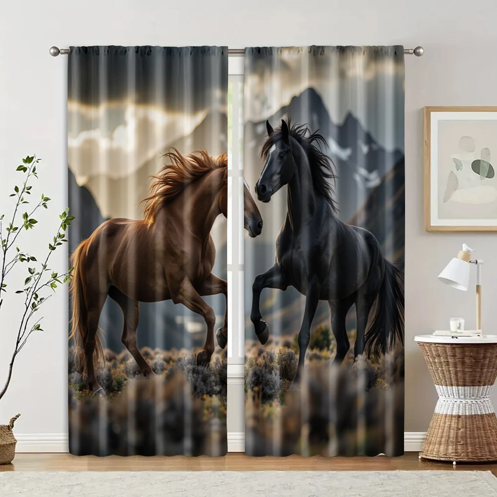 2 pcs, filtering curtains (excluding rods, non-movable, without batteries) Horse, Mountain for use in bedrooms and living rooms
2 pcs, filtering curtains (excluding rods, non-movable, without batteries) Horse, Mountain for use in bedrooms and living rooms