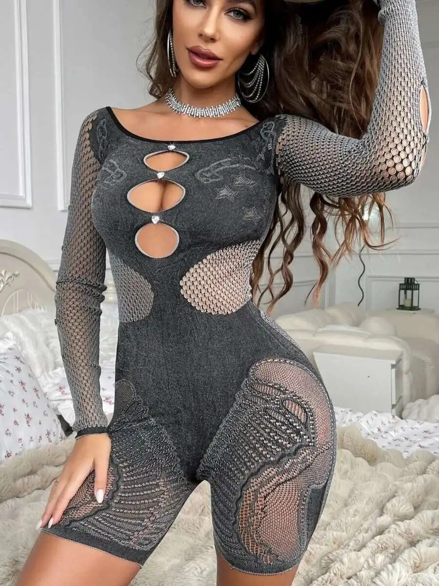 Long Sleeve Backless Playsuit Women Spring Summer Hollow Out Jumpsuits Sexy Party Clubwear Female Rompers Charming Elegant 7IBK
Long Sleeve Backless Playsuit Women Spring Summer Hollow Out Jumpsuits Sexy Party Clubwear Female Rompers Charming Elegant 7IBK