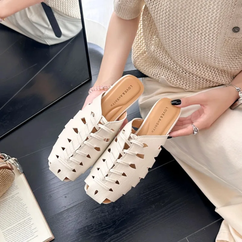 Open-weave Strap Low-heeled Front-toe Half-slipper Women's 2026 New Summer Thick-soled Flip-flop Shoes
Open-weave Strap Low-heeled Front-toe Half-slipper Women's 2026 New Summer Thick-soled Flip-flop Shoes