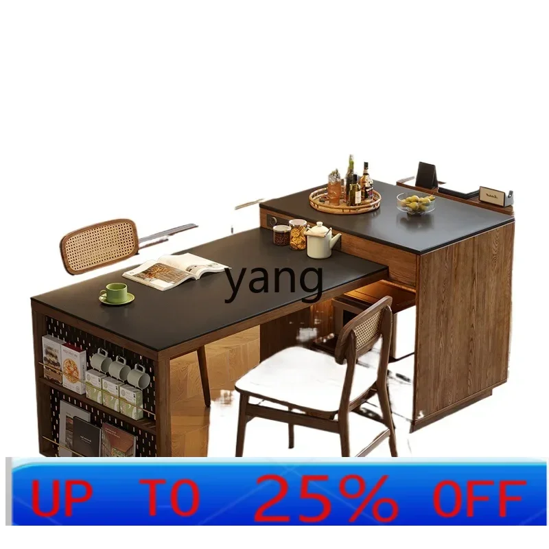 LTT island dining table integrated multi-functional solid wood retractable bar table rock slab dining table
LTT island dining table integrated multi-functional solid wood retractable bar table rock slab dining table