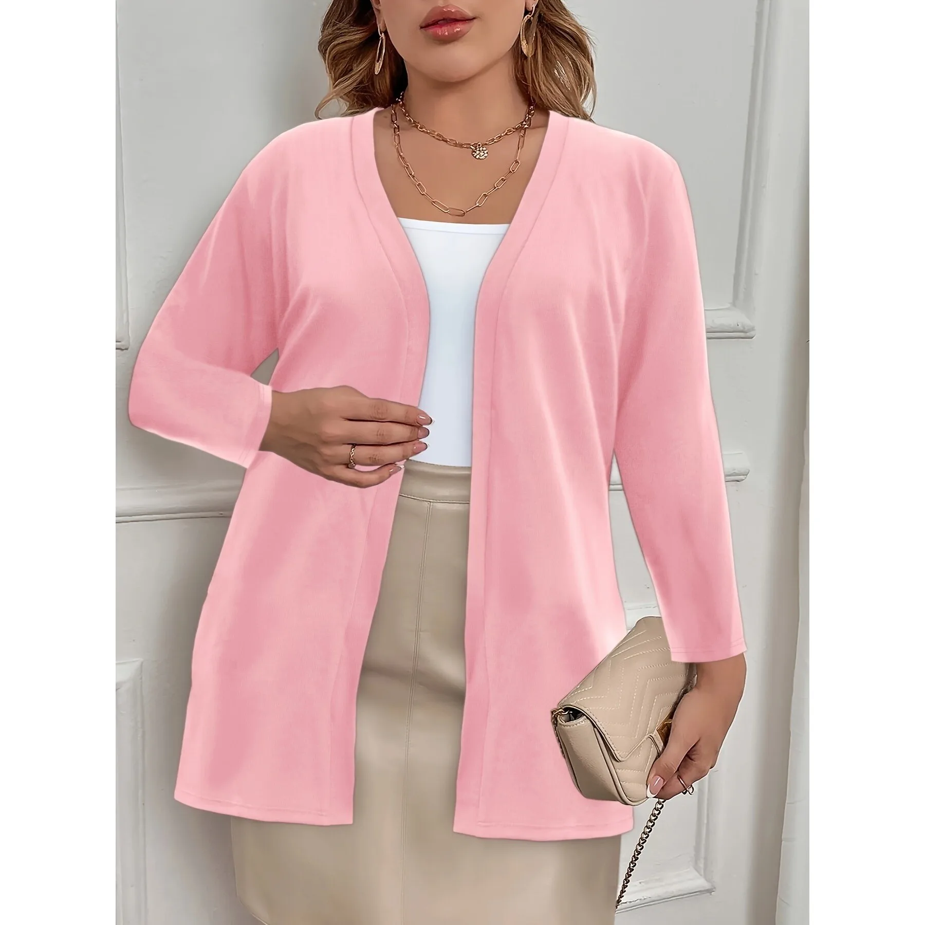 Long Sleeve Pure Color Open Cardigan Women's Fashion Set Summer Season Brandless Registered Trademark Xb601099578169060
Long Sleeve Pure Color Open Cardigan Women's Fashion Set Summer Season Brandless Registered Trademark Xb601099578169060