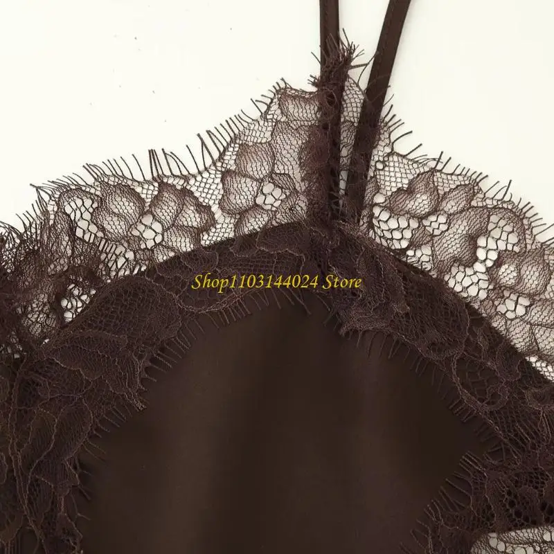 N5KE Женский атласный кружевной топ на бретельках с v-образным вырезом, однотонный, для повседневной повседневной одежды
N5KE Женский атласный кружевной топ на бретельках с v-образным вырезом, однотонный, для повседневной повседневной одежды