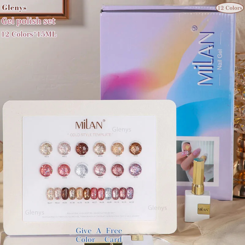 Glenys 12 Color nail polish Gel All Network Popular Soaking gel Color Matching Card UV LED Nail Salon Varnish Set 15ml
Glenys 12 Color nail polish Gel All Network Popular Soaking gel Color Matching Card UV LED Nail Salon Varnish Set 15ml