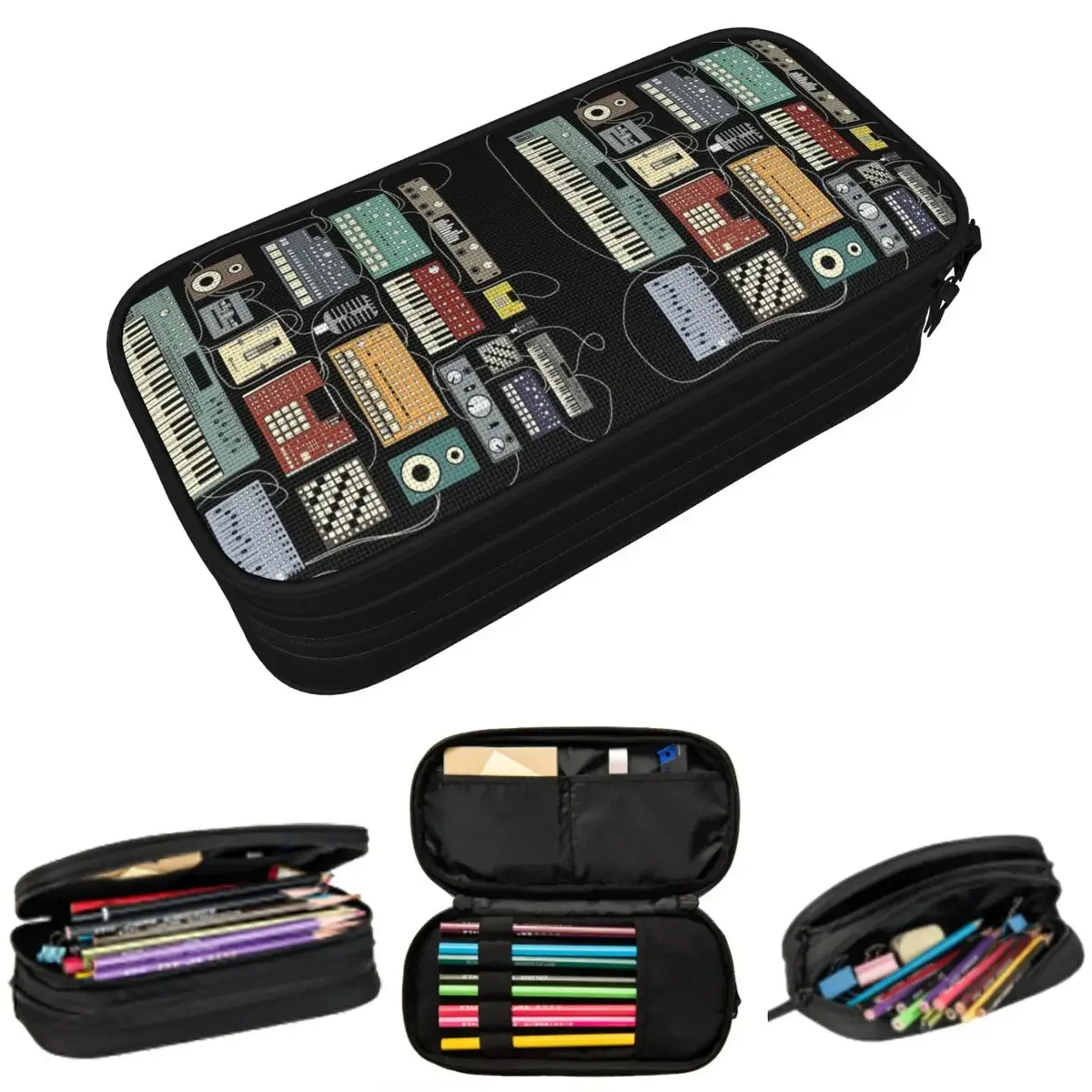 Electronic Musician Synthesizer And Drum Machine Dj Pencil Cases Pen Bags Pen Box Pencil Pouch For Boys Girls Students Office
Electronic Musician Synthesizer And Drum Machine Dj Pencil Cases Pen Bags Pen Box Pencil Pouch For Boys Girls Students Office
