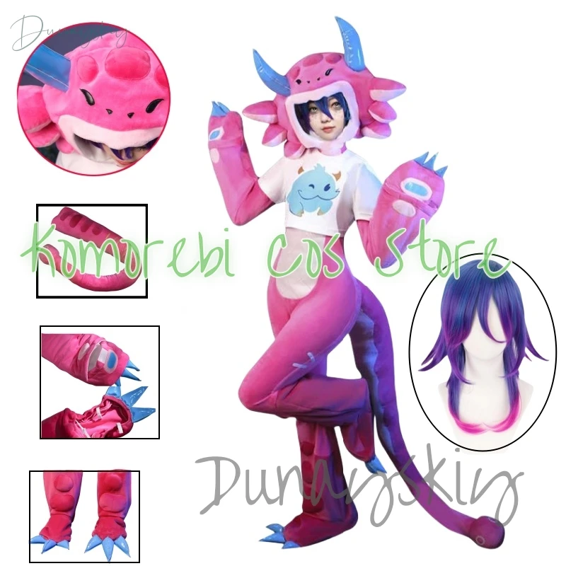 Neeko Cosplay Game LOL Super Pink Jumpsuit Head Cover Cosplay fans Costume S-XXL Tail Suit Halloween Neeko Cute Uniform
Neeko Cosplay Game LOL Super Pink Jumpsuit Head Cover Cosplay fans Costume S-XXL Tail Suit Halloween Neeko Cute Uniform