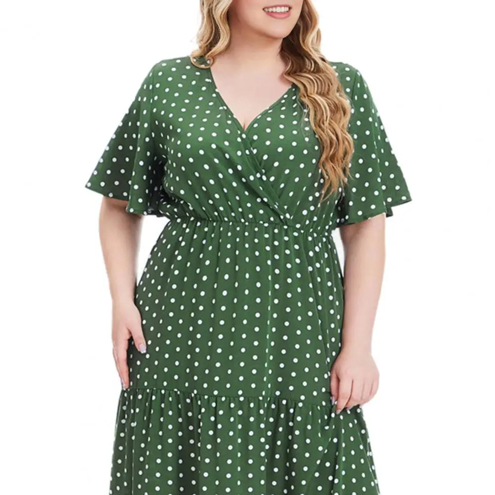 Plus Size 5XL Summer Dress Women Polka Dot Ruffled Sundress 2025 Bohemian Casual V-neck Hollow Short Sleeve Party Robe
Plus Size 5XL Summer Dress Women Polka Dot Ruffled Sundress 2025 Bohemian Casual V-neck Hollow Short Sleeve Party Robe