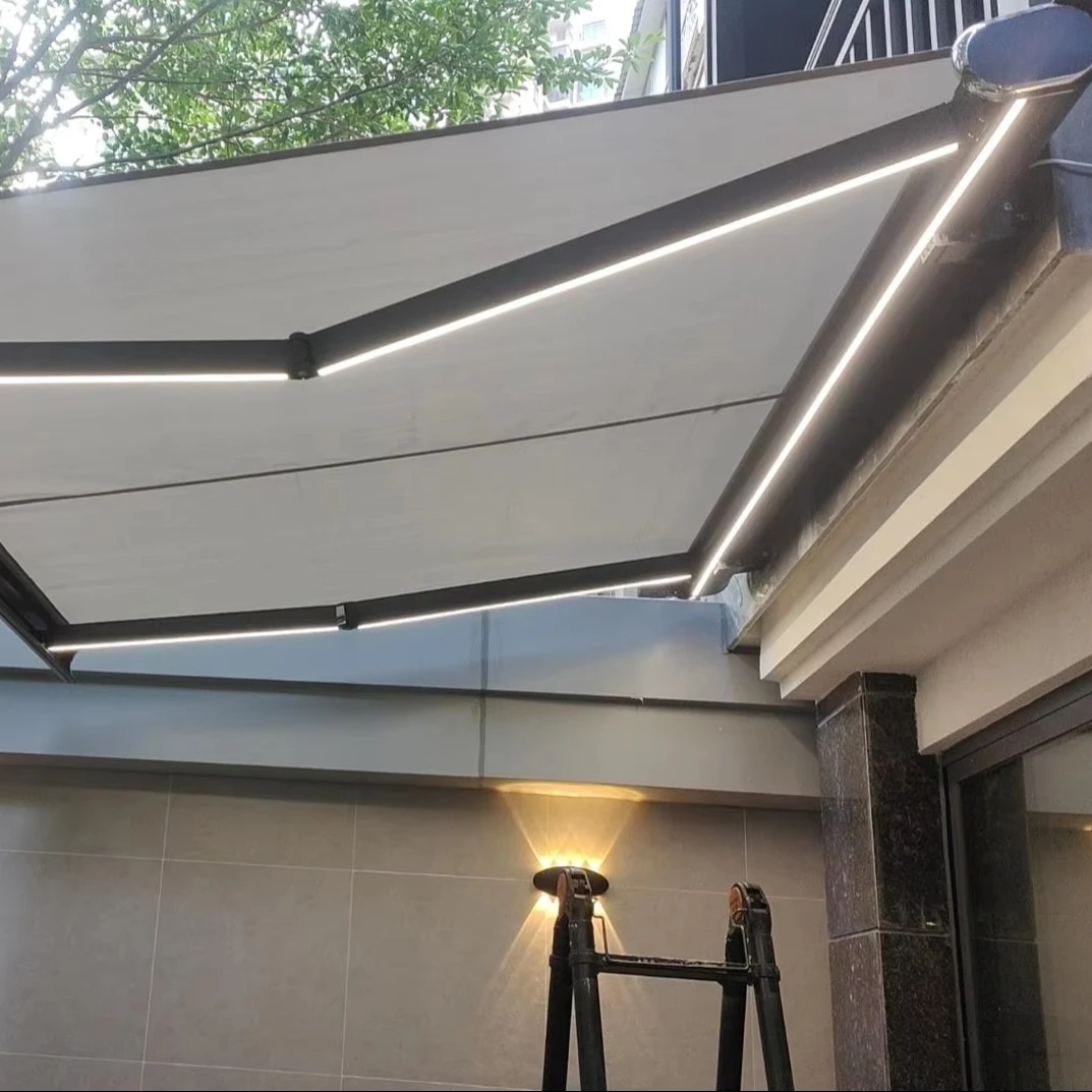 Modern Retractable Electric Awning With White Aluminum Frame Garden Canopy For Window Terrace Patio Outdoor Windscreen
Modern Retractable Electric Awning With White Aluminum Frame Garden Canopy For Window Terrace Patio Outdoor Windscreen