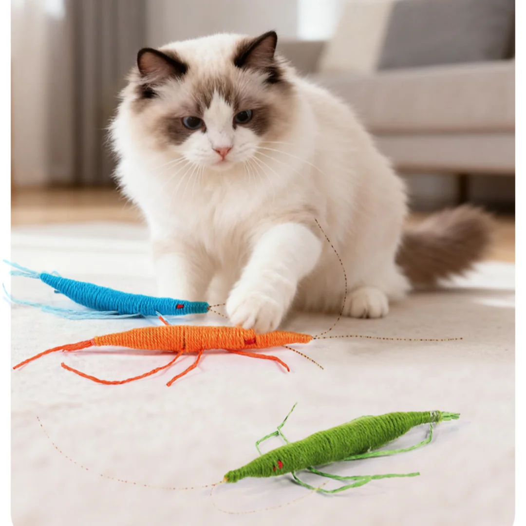 New Woolen Prawn Cat Toy Contains Catnip Simulated Insects To Play with And Entertain Cats Chew Toy
New Woolen Prawn Cat Toy Contains Catnip Simulated Insects To Play with And Entertain Cats Chew Toy