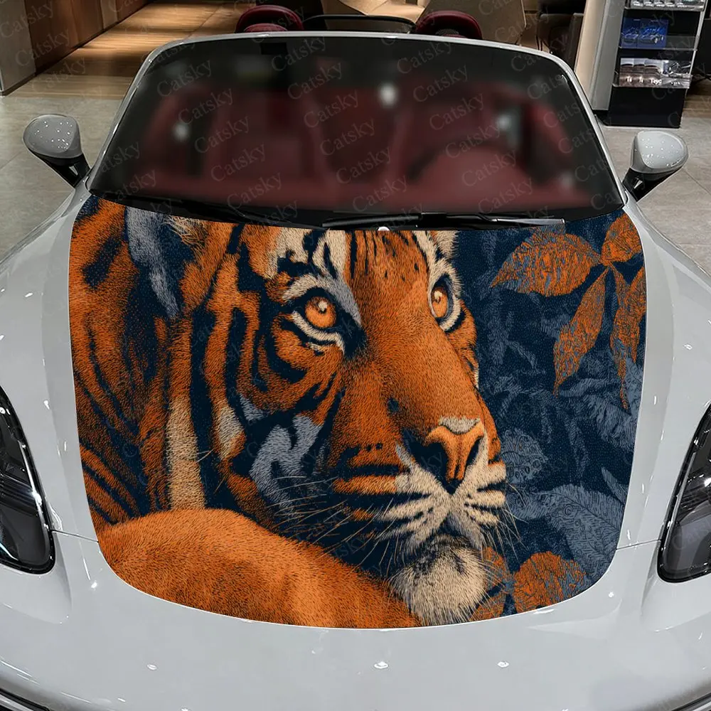 Car Decal Tiger with Orange & Blue Artistic Fusion in Nature-Inspired Design, Creating a Bold and Lifelike Visual Car Hood Stick
Car Decal Tiger with Orange & Blue Artistic Fusion in Nature-Inspired Design, Creating a Bold and Lifelike Visual Car Hood Stick
