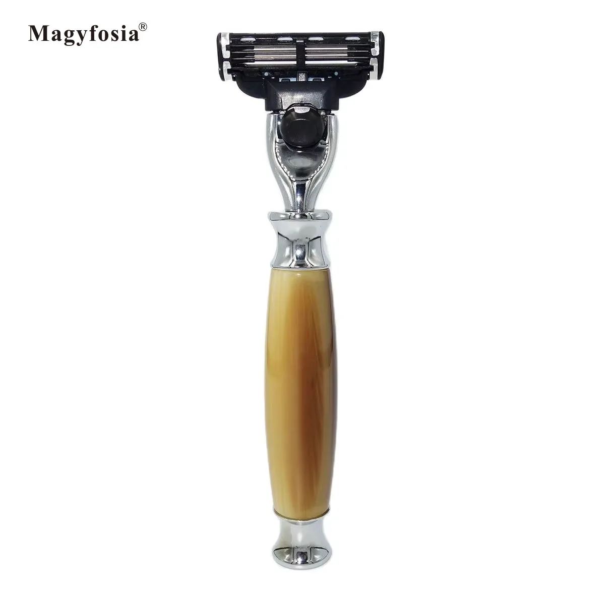 Бритва Magyfosia Mach 3, для мужчин, с ручкой из искусственного рога из смолы и 1 заправка лезвия, предназначенная для чувствительной кожи
Бритва Magyfosia Mach 3, для мужчин, с ручкой из искусственного рога из смолы и 1 заправка лезвия, предназначенная для чувствительной кожи