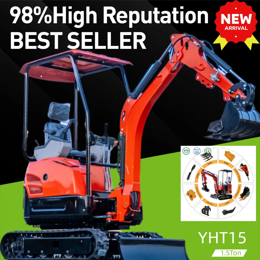 1.5 Ton Zero Tail Swing Compact Mini Excavator with Hydraulic Thumb & Boom 1500kg Small Digger for Urban Construction
1.5 Ton Zero Tail Swing Compact Mini Excavator with Hydraulic Thumb & Boom 1500kg Small Digger for Urban Construction