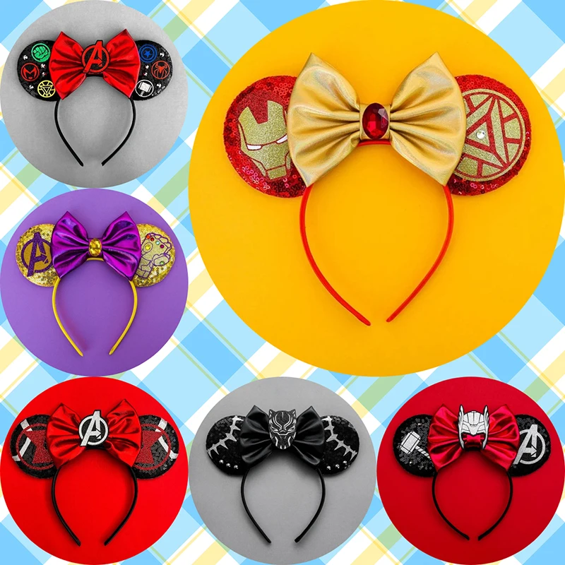 Disney Marvel Iron Man Ears Headband Women Cute Super Heroes Hairband Girl Sequins Bow The Avengers Hair Accessories Kids Party
Disney Marvel Iron Man Ears Headband Women Cute Super Heroes Hairband Girl Sequins Bow The Avengers Hair Accessories Kids Party