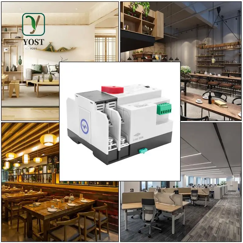YOST-TOMZN Din Rail 2P ATS Dual Power Automatic Transfer Switch Electrical Selector Switches Uninterrupted Power
YOST-TOMZN Din Rail 2P ATS Dual Power Automatic Transfer Switch Electrical Selector Switches Uninterrupted Power