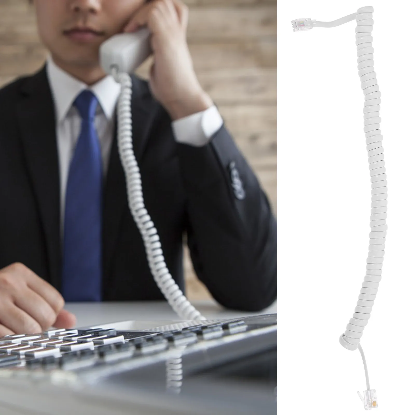 2Pcs Telephone Cord Coiled Cable for Landline Phones Distortion-Free Audio Long-Lasting Material Flexible Comfortable
2Pcs Telephone Cord Coiled Cable for Landline Phones Distortion-Free Audio Long-Lasting Material Flexible Comfortable