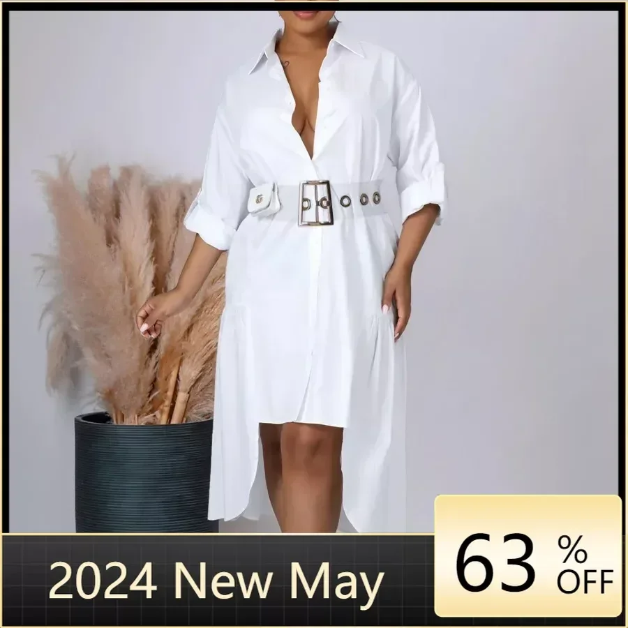 2024 African Dresses for Women Summer Fashion African Long Sleeve V-neck Polyester Solid Color Long Maxi Dress Gowns Shirt Dress
2024 African Dresses for Women Summer Fashion African Long Sleeve V-neck Polyester Solid Color Long Maxi Dress Gowns Shirt Dress