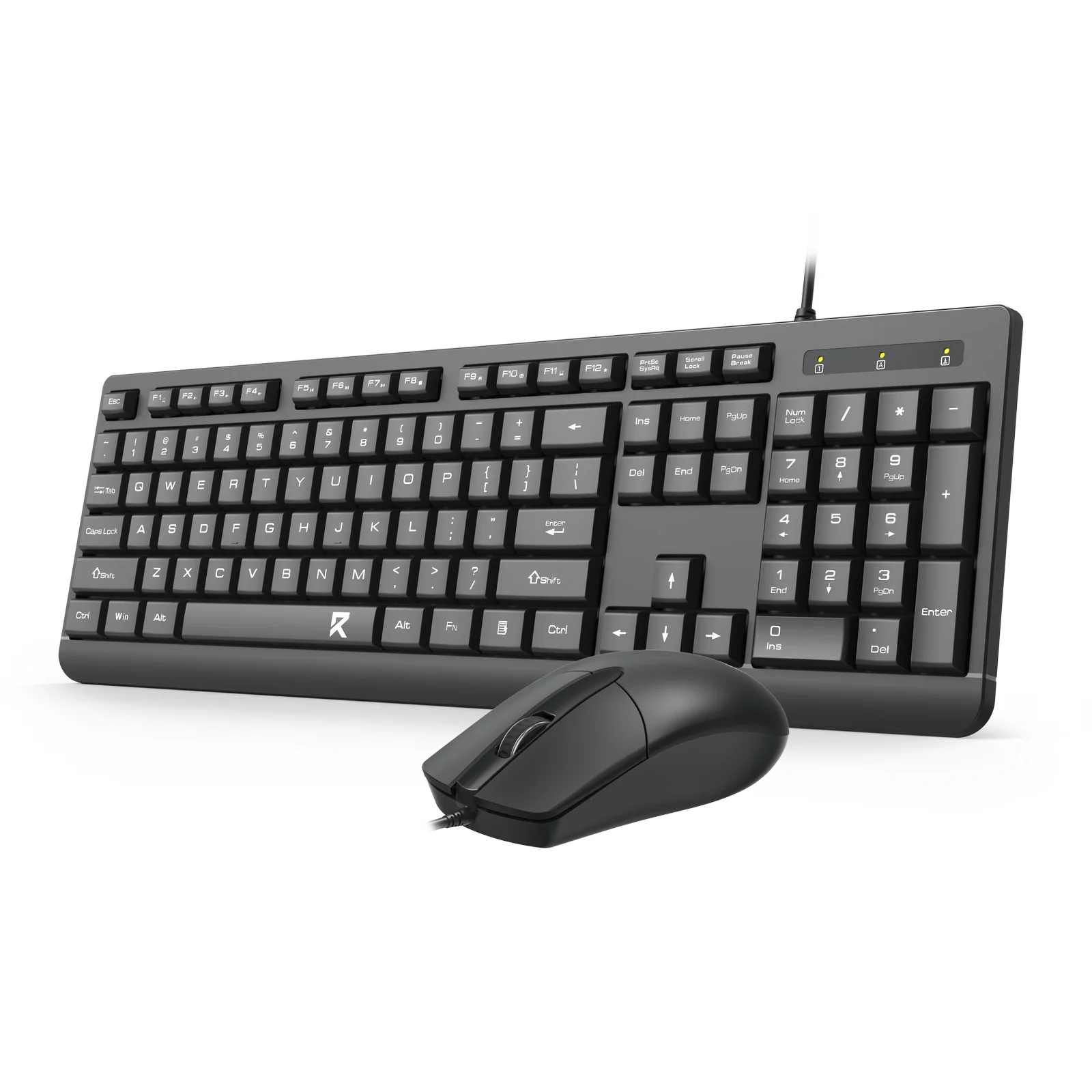 1 Set Wired Keyboard Mouse Combo Full-Size 104 Keys Membrane Keyboard Ergonomic Plug & Play for PC, Desktop/Laptop Office
1 Set Wired Keyboard Mouse Combo Full-Size 104 Keys Membrane Keyboard Ergonomic Plug & Play for PC, Desktop/Laptop Office