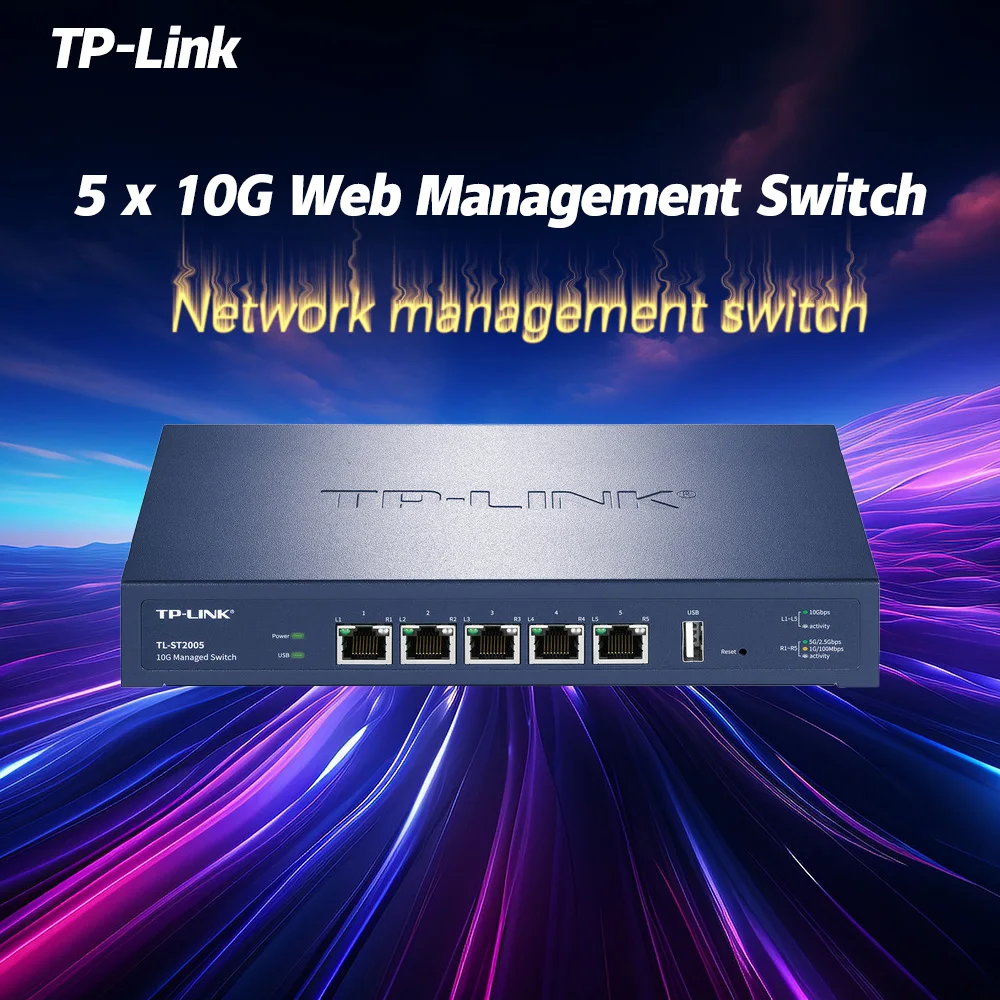 Tp-link 10gbe Сетевой менеджер, коммутатор сети 10G Gigabit Tl-ST2005 Lan все 5*10000mbp концентратор RJ45, разъем Ethernet, Интернет-сплиттер
Tp-link 10gbe Сетевой менеджер, коммутатор сети 10G Gigabit Tl-ST2005 Lan все 5*10000mbp концентратор RJ45, разъем Ethernet, Интернет-сплиттер