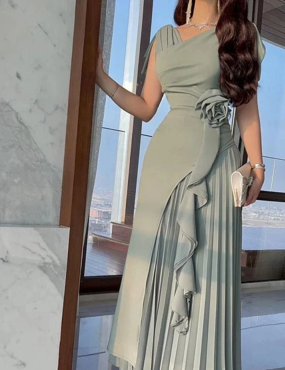 Customized Simple Jersey Pleat Flower A-line V-neck Long Dresses Bespoke Occasion Dresses Sizes Available Retro
Customized Simple Jersey Pleat Flower A-line V-neck Long Dresses Bespoke Occasion Dresses Sizes Available Retro