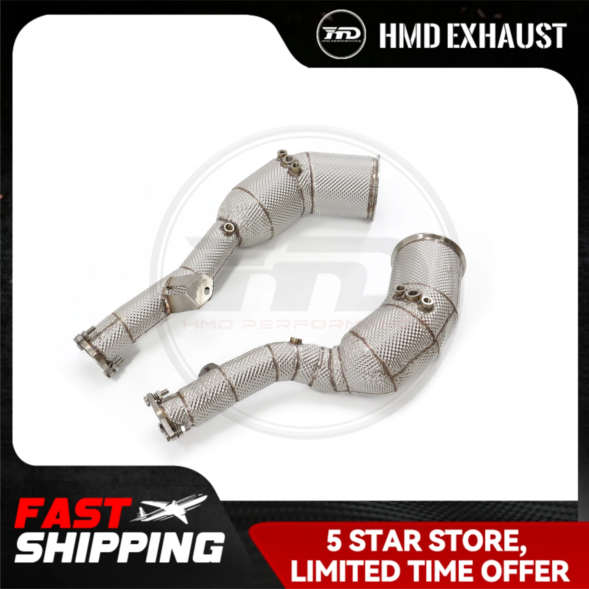 HMD Stainless Steel Exhaust System High Flow Performance Downpipe For Audi S6 S7 C8 With Cat/Without Cat Exhaust Pipe
HMD Stainless Steel Exhaust System High Flow Performance Downpipe For Audi S6 S7 C8 With Cat/Without Cat Exhaust Pipe