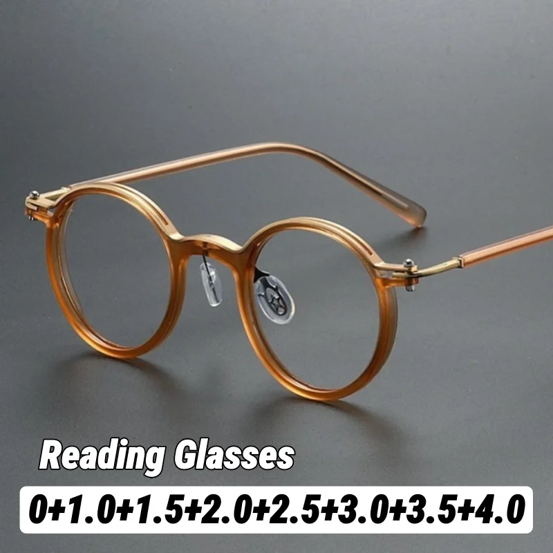 Retro Fashion Presbyopia Glasses for Men Round Frame Punk Metal Blue Light Blocking Reading Glasses Classic Trendy Goggles
Retro Fashion Presbyopia Glasses for Men Round Frame Punk Metal Blue Light Blocking Reading Glasses Classic Trendy Goggles
