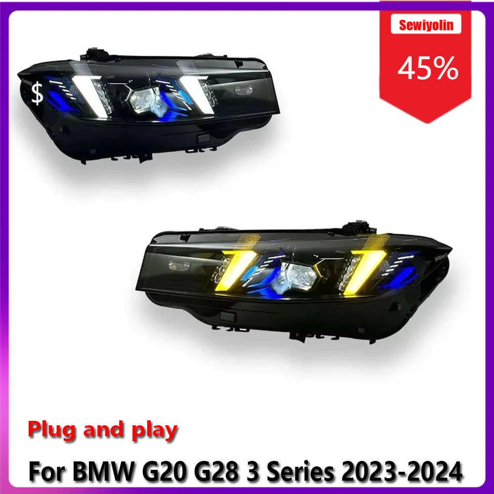 Автомобильные светодиодные лампы, фары в сборе для BMW G20 G28 3 серии 2023-2024, противотуманные фары DRL, стоп-сигналы поворота, Plug And Play
Автомобильные светодиодные лампы, фары в сборе для BMW G20 G28 3 серии 2023-2024, противотуманные фары DRL, стоп-сигналы поворота, Plug And Play