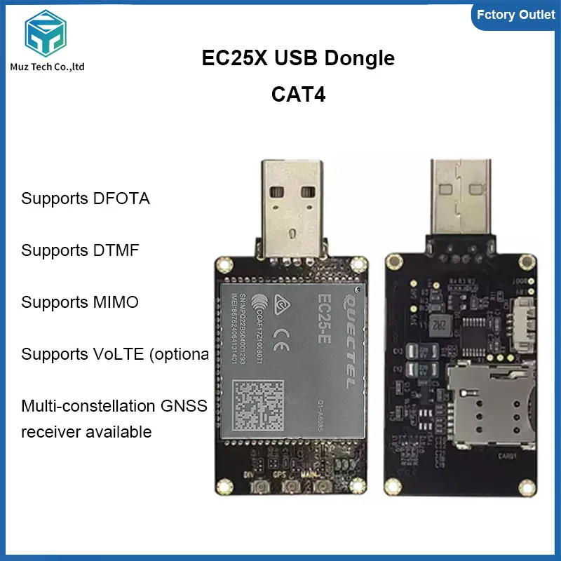 Quectel EC25EFA USB Dongle With Case EC25AUFA EC25JFA EC25VFA LTE CAT4 EC25 Series module with FPC Antenna breakout kit
Quectel EC25EFA USB Dongle With Case EC25AUFA EC25JFA EC25VFA LTE CAT4 EC25 Series module with FPC Antenna breakout kit