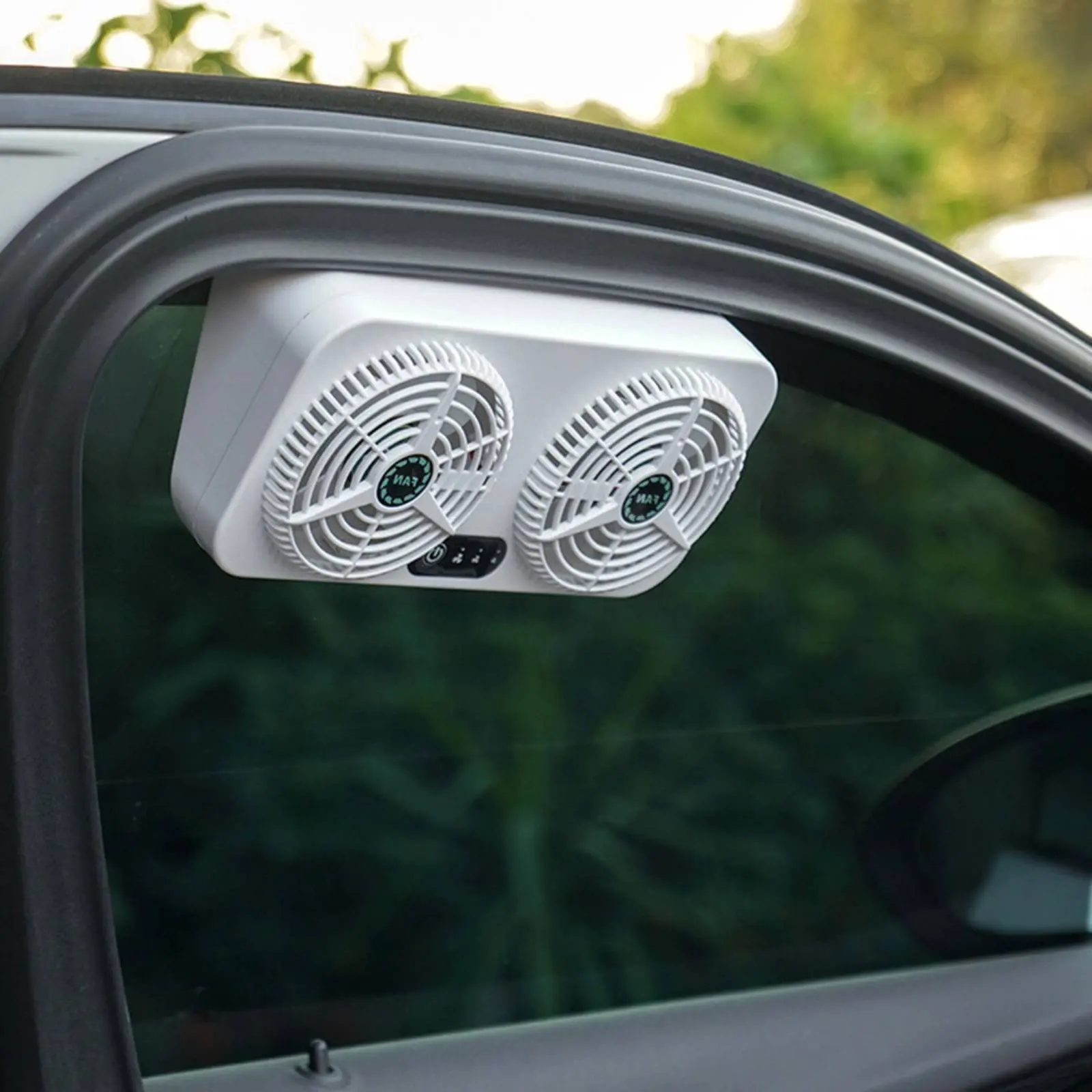 Car Window Exhaust Fan 3-Speed Adjustable Vehicle Air Circulator Auto Air Vent Chiller Energy Saving for Pet Owners, Hot Weather
Car Window Exhaust Fan 3-Speed Adjustable Vehicle Air Circulator Auto Air Vent Chiller Energy Saving for Pet Owners, Hot Weather