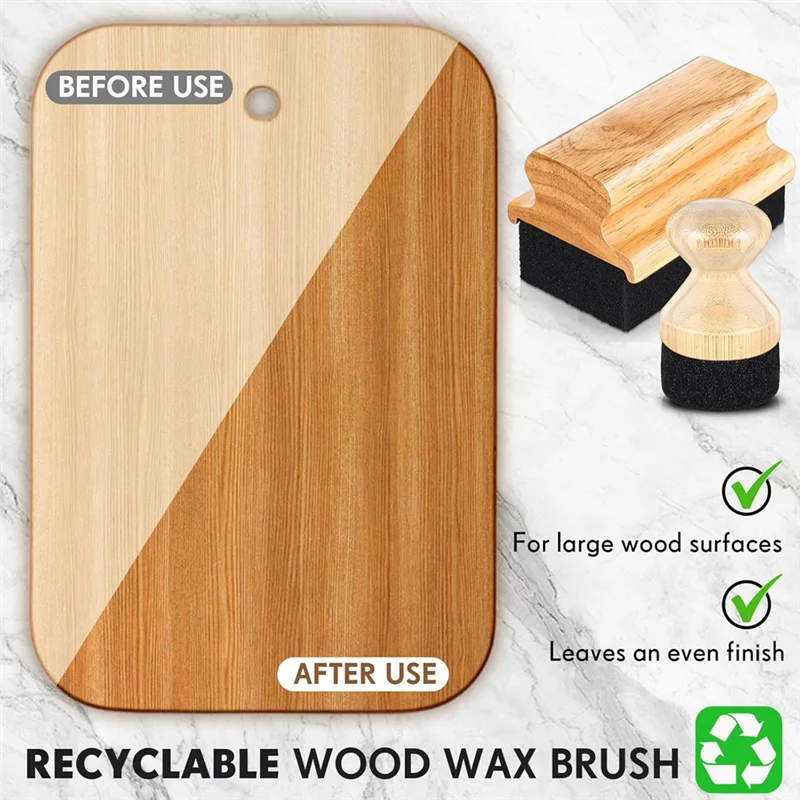 N96R 2 Pcs Cutting Board Oil Wax Applicator Butcher Block Mineral Oil Brush Wooden Bamboo Cutting Board Cream With Handle
N96R 2 Pcs Cutting Board Oil Wax Applicator Butcher Block Mineral Oil Brush Wooden Bamboo Cutting Board Cream With Handle