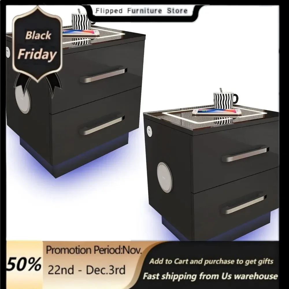 Smart Nightstand Set of 2, Floating Nightstand with Wireless Charging Station and USB Ports, LED and Bluetooth Speaker .
Smart Nightstand Set of 2, Floating Nightstand with Wireless Charging Station and USB Ports, LED and Bluetooth Speaker .