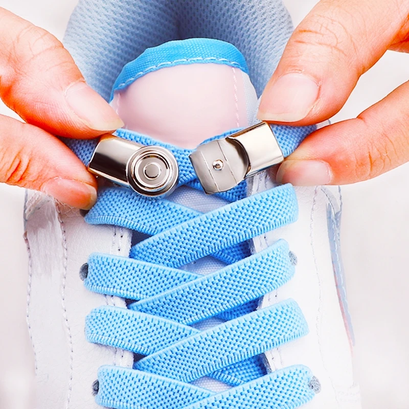 New Metal Press Buckle No Tie Shoelaces Sneakers Tennis Elastic Shoelaces Kids Adults 8mm Wide Quick Shoelaces 23 Colors
New Metal Press Buckle No Tie Shoelaces Sneakers Tennis Elastic Shoelaces Kids Adults 8mm Wide Quick Shoelaces 23 Colors