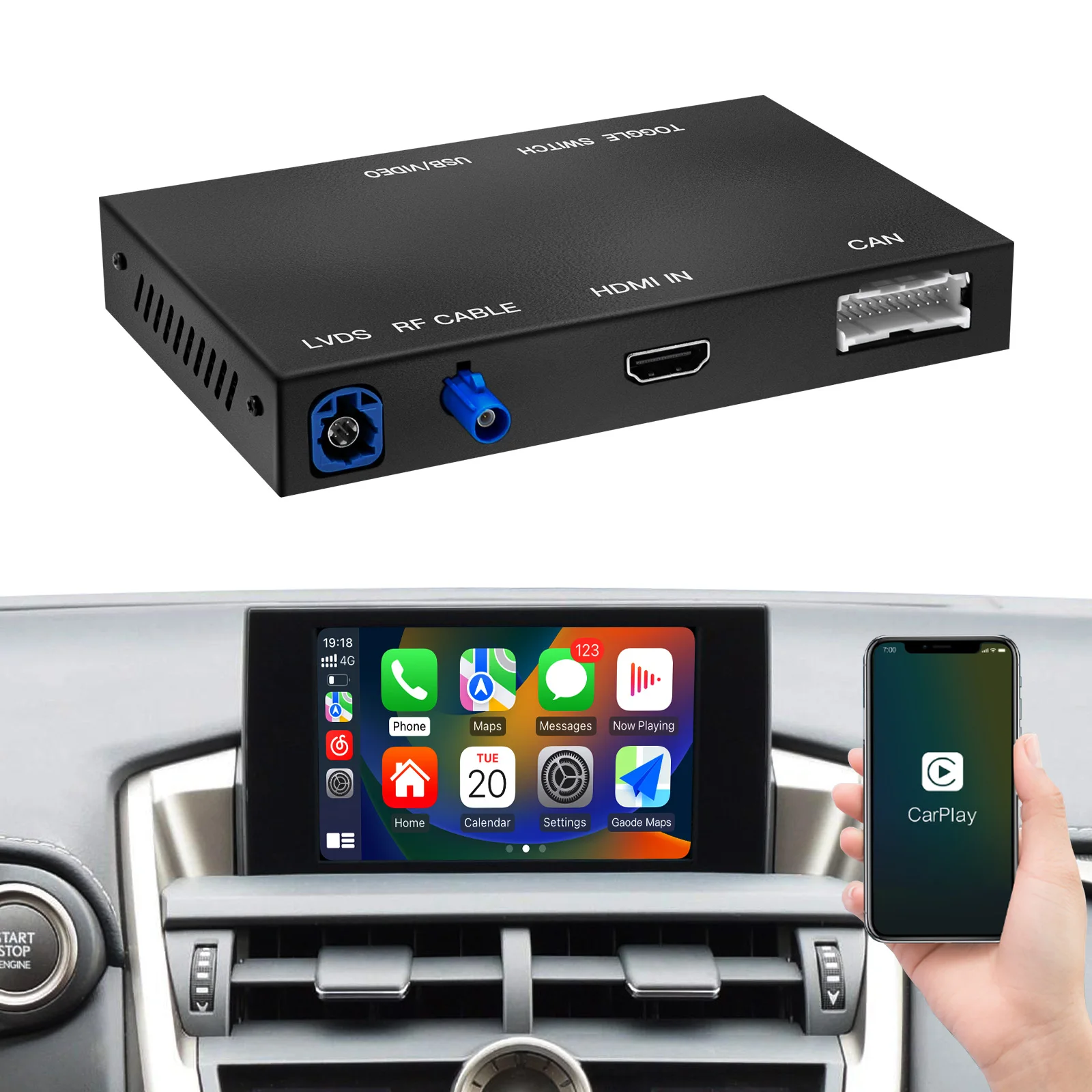 Autoabc Android Auto Wireless Carplay Adapter Mirror Link Car DVD Player for LEXUS Youtube Netflix Streaming Airplay Mirroring
Autoabc Android Auto Wireless Carplay Adapter Mirror Link Car DVD Player for LEXUS Youtube Netflix Streaming Airplay Mirroring