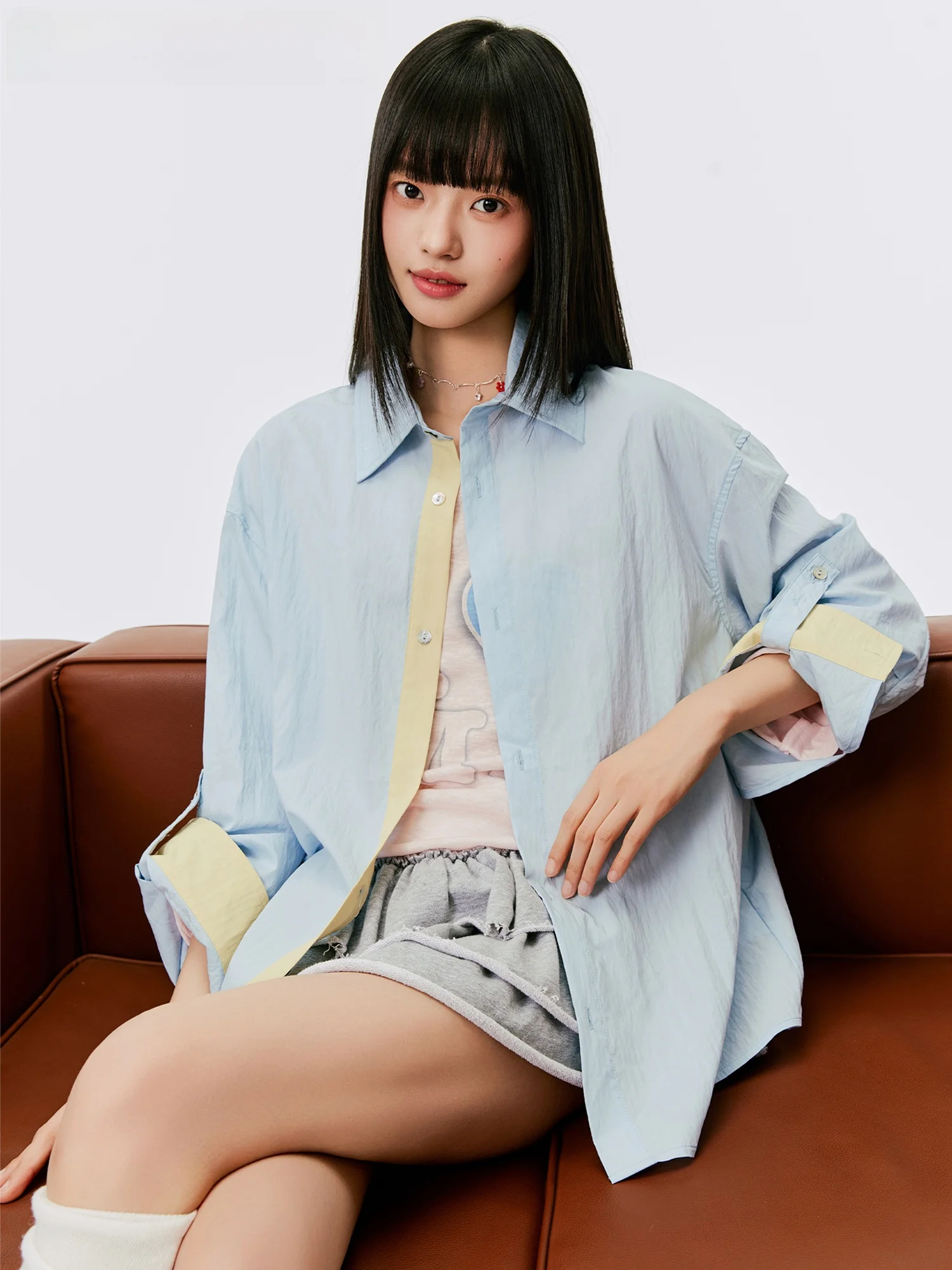 Burgenland Rcel Blue Long Sleeve Shirt Loose Lightweight Cool Feeling Summer New Style Women's Korean Style Breathable Sunscreen
Burgenland Rcel Blue Long Sleeve Shirt Loose Lightweight Cool Feeling Summer New Style Women's Korean Style Breathable Sunscreen