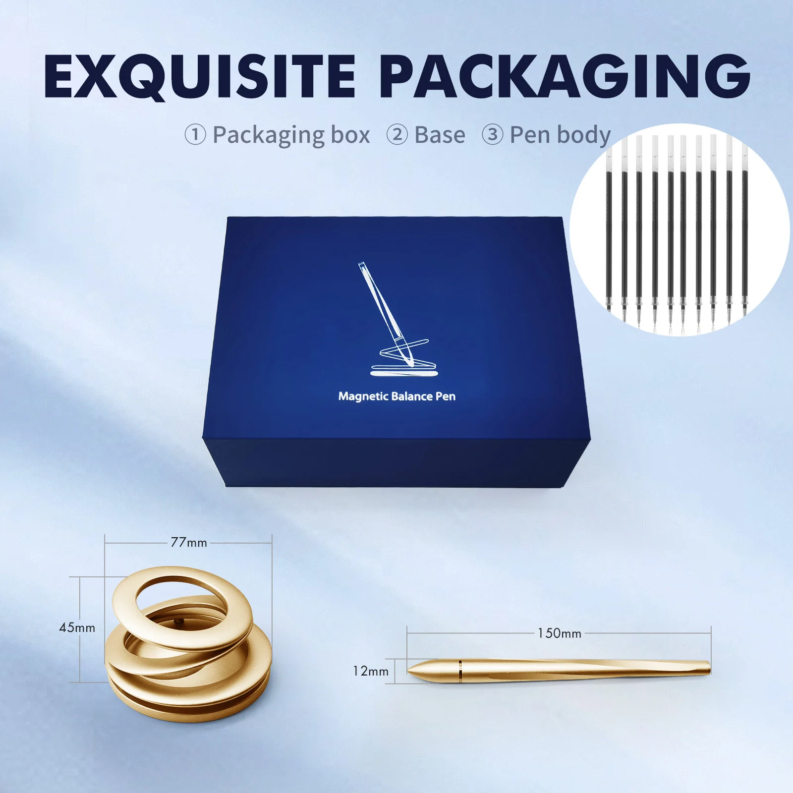 Креативная многофункциональная магнитная ручка для левитации, черная/серебристая/золотая ручка для офисного дисплея и снятия стресса, подарочная коробка для ручки друзей
Креативная многофункциональная магнитная ручка для левитации, черная/серебристая/золотая ручка для офисного дисплея и снятия стресса, подарочная коробка для ручки друзей