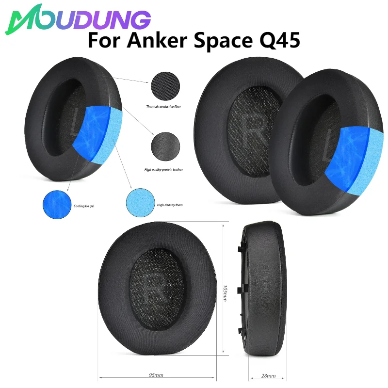 MOUDUNG Replacement Mesh Fabric/Ice gel Ear Pads Cover Cushions For Anker Space Q45 Adaptive Active Noise Cancelling Headphones
MOUDUNG Replacement Mesh Fabric/Ice gel Ear Pads Cover Cushions For Anker Space Q45 Adaptive Active Noise Cancelling Headphones